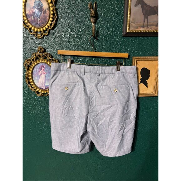Peter Millar Shorts Mens 34 Blue Gray 9" Inseam Performance Shorts - Picture 2 of 4